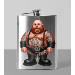 8oz Hip Flask - Tattoo Guy - 48