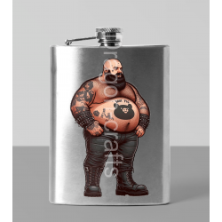 8oz Hip Flask - Tattoo Guy - 51