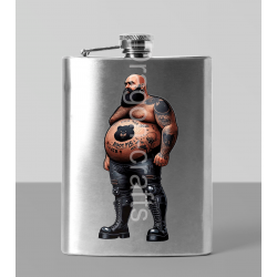 8oz Hip Flask - Tattoo Guy - 54