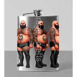 8oz Hip Flask - Tattoo Guy - 55