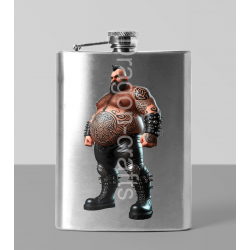 8oz Hip Flask - Tattoo Guy - 58