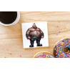 CERAMIC TILE COASTER/ TRIVET - Tattoo Guy - 36
