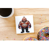 CERAMIC TILE COASTER/ TRIVET - Tattoo Guy - 52
