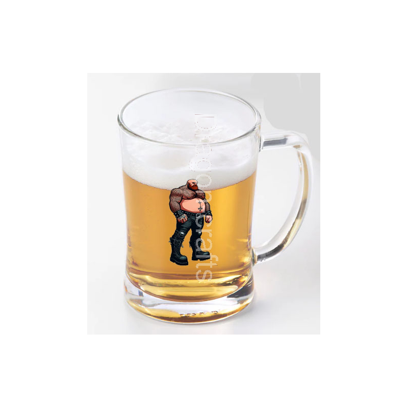 Glass Tankard - Tattoo Guy - 40