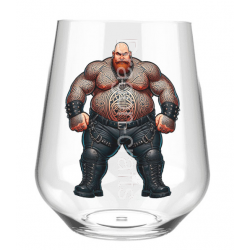 Stemless Wine Glass - Tattoo Guy - 1