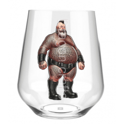 Stemless Wine Glass - Tattoo Guy - 15