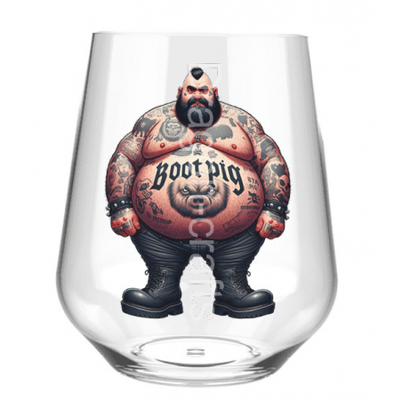 Stemless Wine Glass - Tattoo Guy - 16