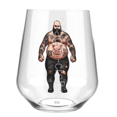 Stemless Wine Glass - Tattoo Guy - 17