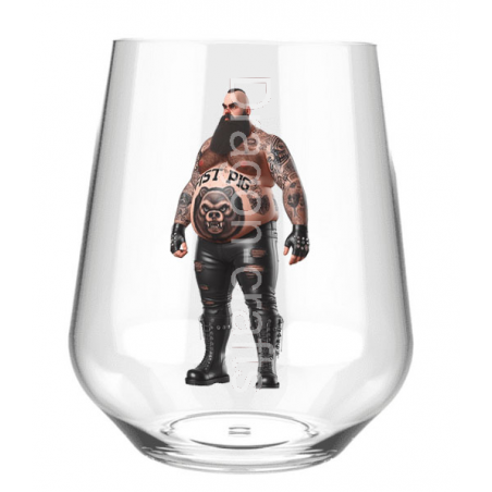 Stemless Wine Glass - Tattoo Guy - 2