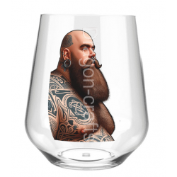 Stemless Wine Glass - Tattoo Guy - 21