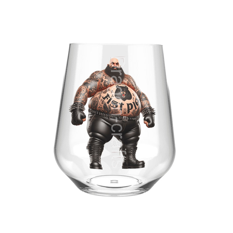 Stemless Wine Glass - Tattoo Guy - 29