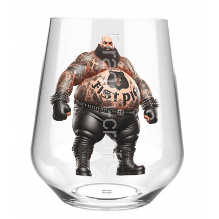 Stemless Wine Glass - Tattoo Guy - 29