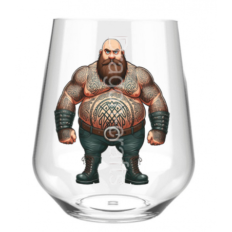Stemless Wine Glass - Tattoo Guy - 30