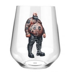 Stemless Wine Glass - Tattoo Guy - 32