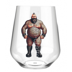 Stemless Wine Glass - Tattoo Guy - 34