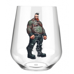 Stemless Wine Glass - Tattoo Guy - 39