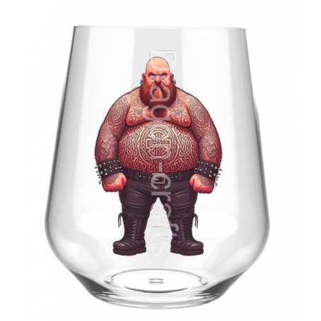 Stemless Wine Glass - Tattoo Guy - 4