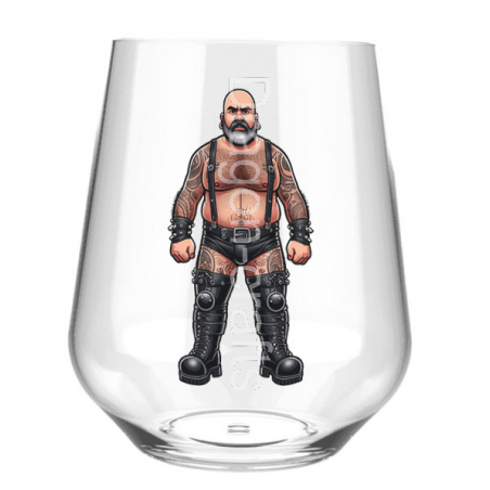 Stemless Wine Glass - Tattoo Guy - 42