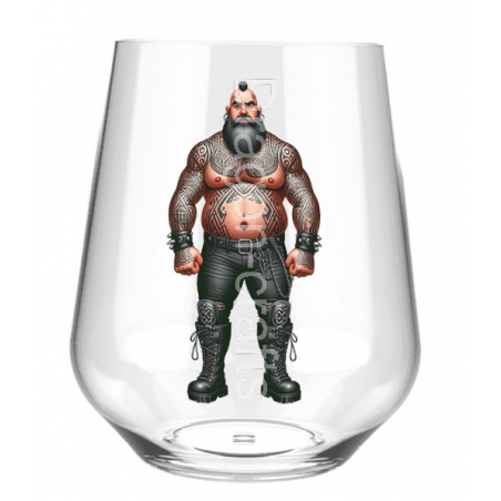 Stemless Wine Glass - Tattoo Guy - 43