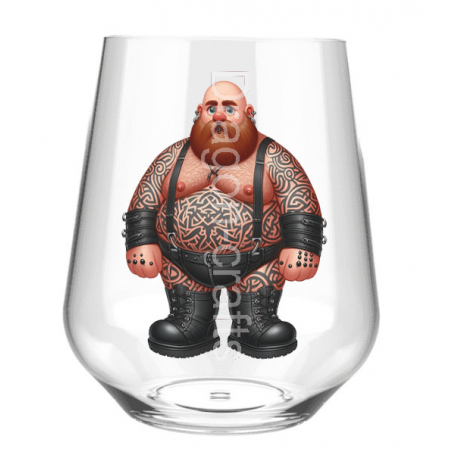 Stemless Wine Glass - Tattoo Guy - 48