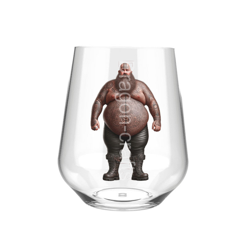 Stemless Wine Glass - Tattoo Guy - 53 Stemless Wine Glass - Tattoo Guy - 53