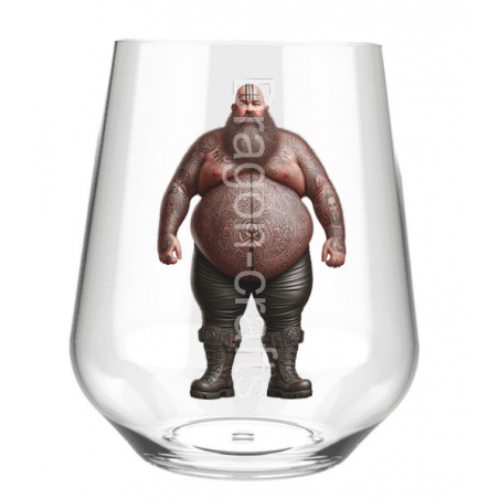 Stemless Wine Glass - Tattoo Guy - 53