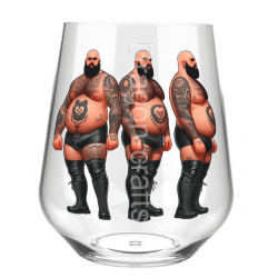 Stemless Wine Glass - Tattoo Guy - 55