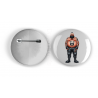 25mm Round Metal Badge - Tattoo Guy - 20