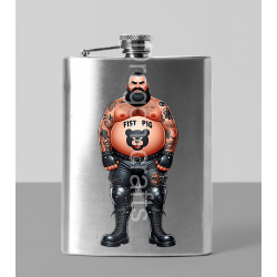 8oz Hip Flask - Tattoo Guy - 20