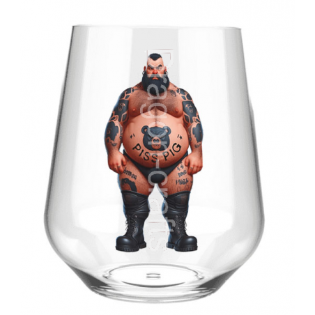 Stemless Wine Glass - Tattoo Guy - 24