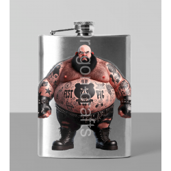 8oz Hip Flask - Tattoo Guy - 45