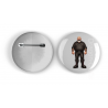 25mm Round Metal Badge - Leather Guy - 10