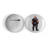 25mm Round Metal Badge - Leather Guy - 12