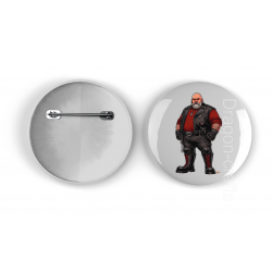 25mm Round Metal Badge - Leather Guy - 17