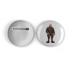 25mm Round Metal Badge - Leather Guy - 2