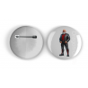 25mm Round Metal Badge - Leather Guy - 20