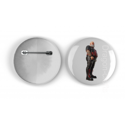 25mm Round Metal Badge - Leather Guy - 21