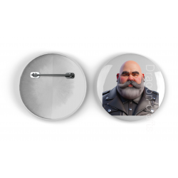 25mm Round Metal Badge - Leather Guy - 23