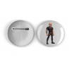 25mm Round Metal Badge - Leather Guy - 24