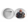 25mm Round Metal Badge - Leather Guy - 25
