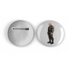 25mm Round Metal Badge - Leather Guy - 26