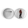 25mm Round Metal Badge - Leather Guy - 33