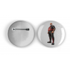 25mm Round Metal Badge - Leather Guy - 34