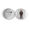 25mm Round Metal Badge - Leather Guy - 36