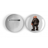 25mm Round Metal Badge - Leather Guy - 4