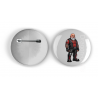 25mm Round Metal Badge - Leather Guy - 40