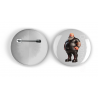 25mm Round Metal Badge - Leather Guy - 42
