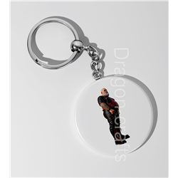 35mm Round Keyring - Leather Guy - 21