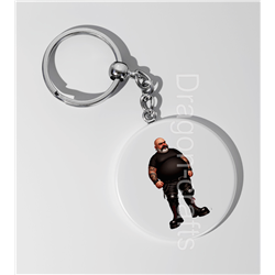 35mm Round Keyring - Leather Guy - 30