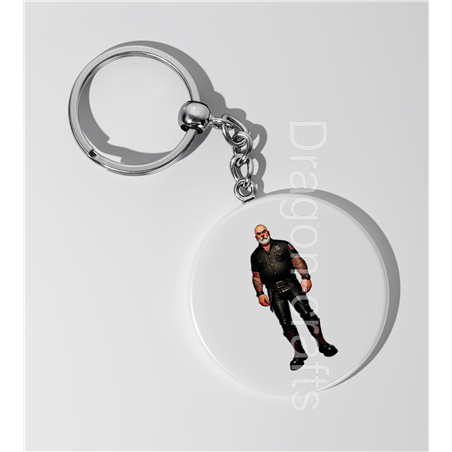 35mm Round Keyring - Leather Guy - 37
